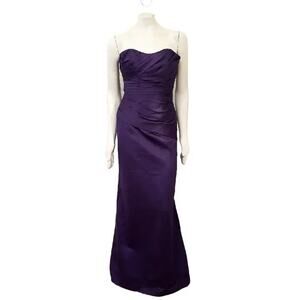 NWT IMPRESSION BRIDAL Ruched Satin Bridesmaid Dress READ FULL DESCRIPTION  SZ 2